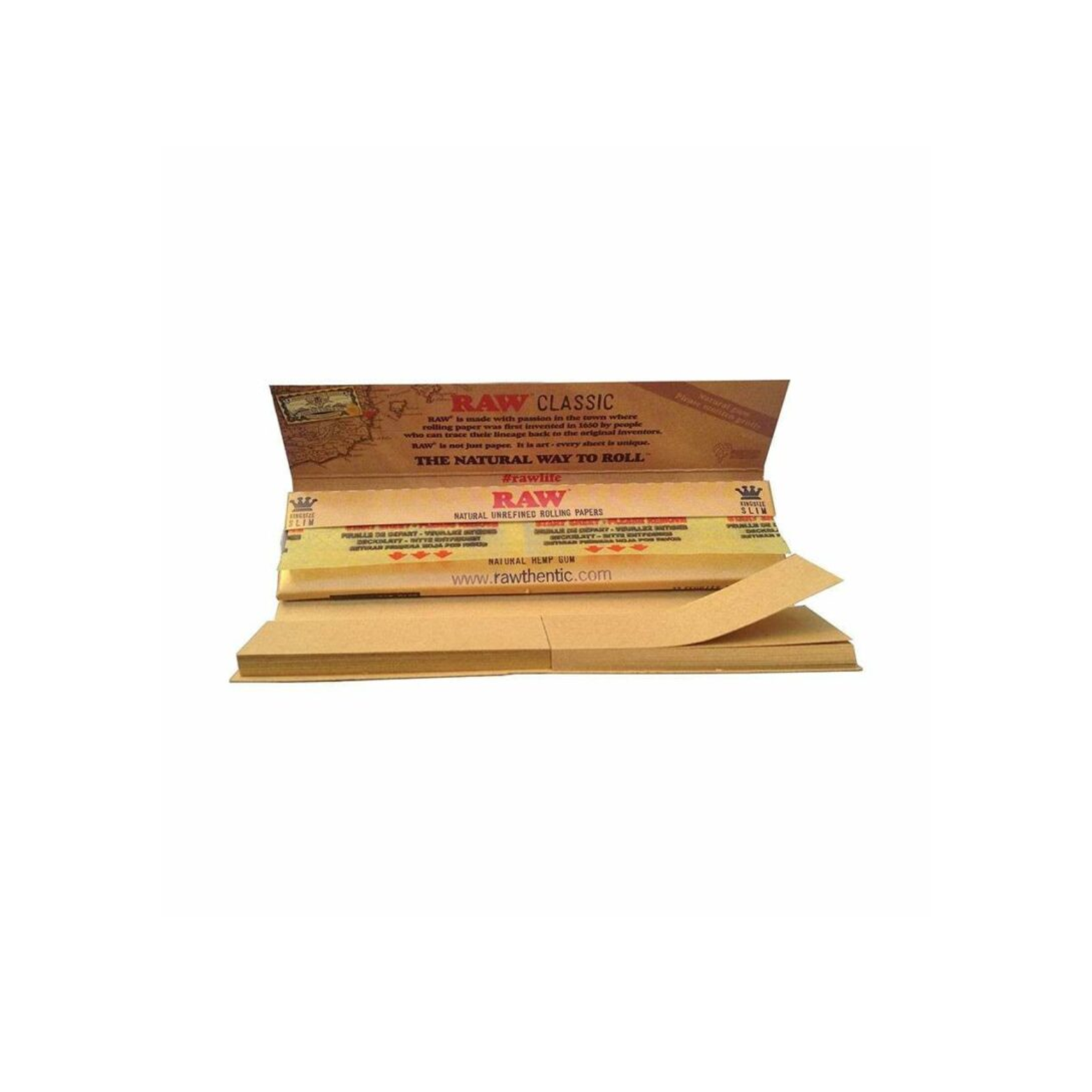 RAW Classic King Size Slim 50 papers + tips